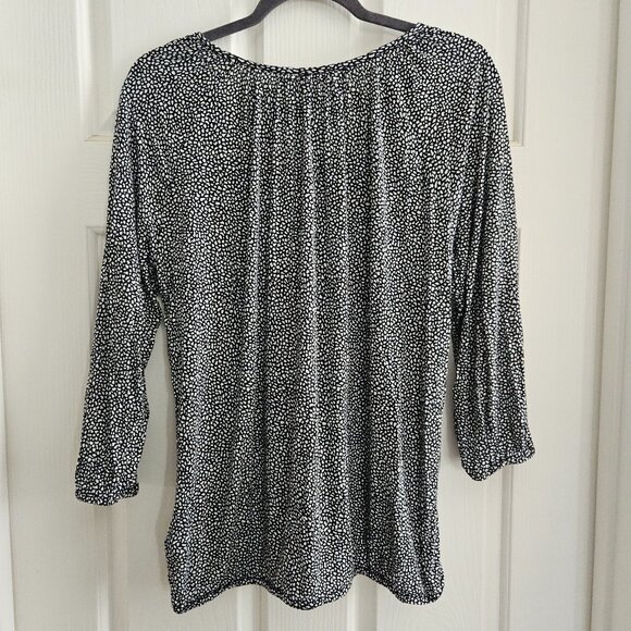 MICHAEL Michael Kors 3/4 sleeve scoop neck peasant top, women's large - Picture 2 of 10